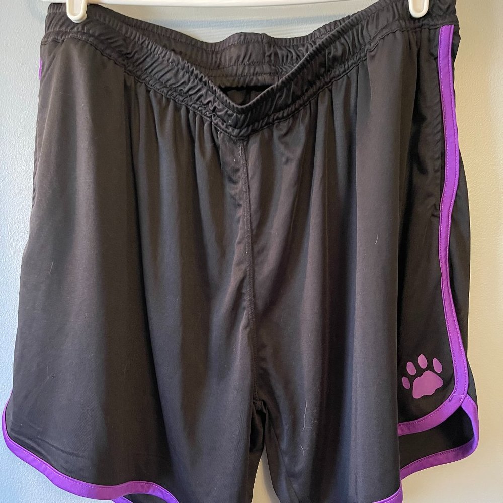 Paw Print Contrast Athletic Shorts
